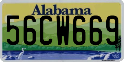 AL license plate 56CW669