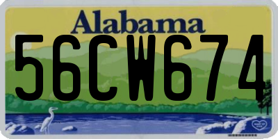 AL license plate 56CW674