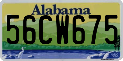 AL license plate 56CW675