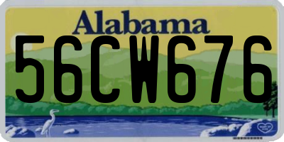 AL license plate 56CW676