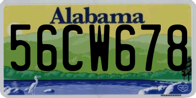 AL license plate 56CW678