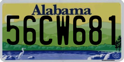 AL license plate 56CW681