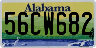 AL license plate 56CW682