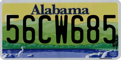 AL license plate 56CW685