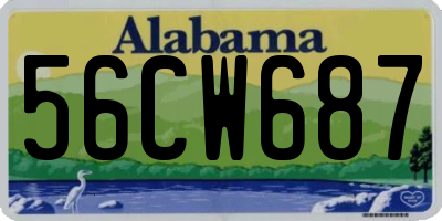 AL license plate 56CW687