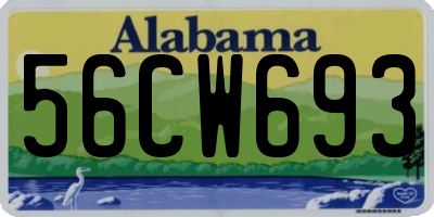 AL license plate 56CW693