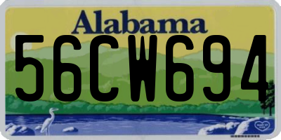 AL license plate 56CW694