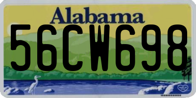 AL license plate 56CW698