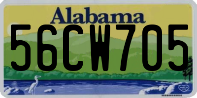 AL license plate 56CW705