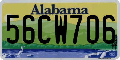 AL license plate 56CW706