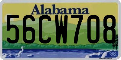 AL license plate 56CW708