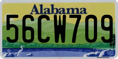 AL license plate 56CW709
