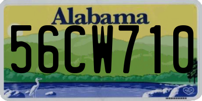 AL license plate 56CW710