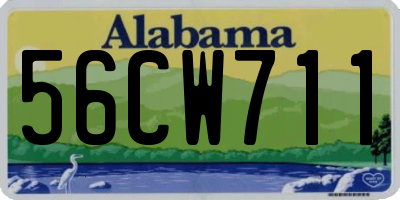 AL license plate 56CW711