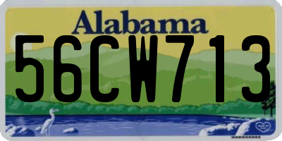 AL license plate 56CW713