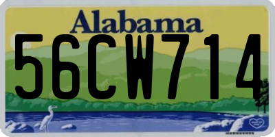 AL license plate 56CW714