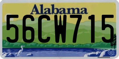 AL license plate 56CW715