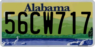 AL license plate 56CW717