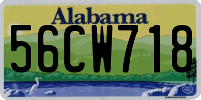 AL license plate 56CW718