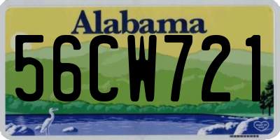 AL license plate 56CW721