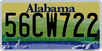 AL license plate 56CW722