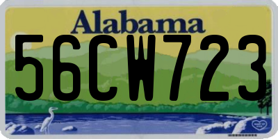 AL license plate 56CW723