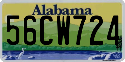 AL license plate 56CW724