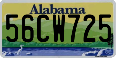 AL license plate 56CW725