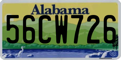 AL license plate 56CW726