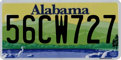 AL license plate 56CW727