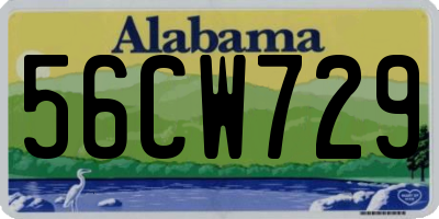 AL license plate 56CW729