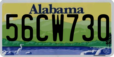 AL license plate 56CW730