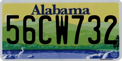 AL license plate 56CW732