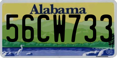 AL license plate 56CW733