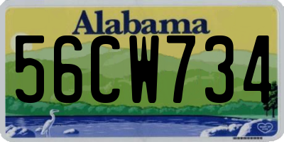 AL license plate 56CW734