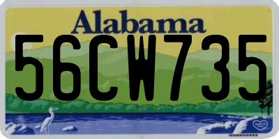 AL license plate 56CW735