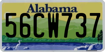AL license plate 56CW737