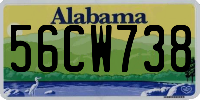 AL license plate 56CW738