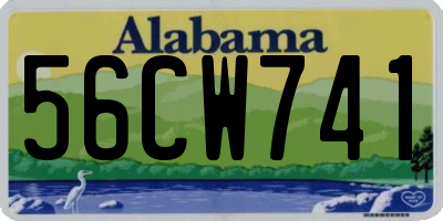 AL license plate 56CW741