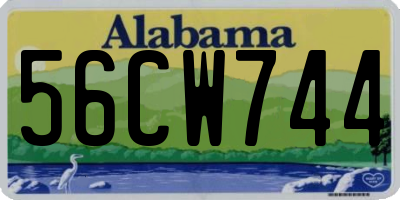 AL license plate 56CW744