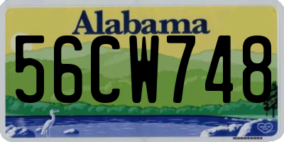 AL license plate 56CW748