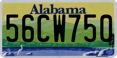 AL license plate 56CW750