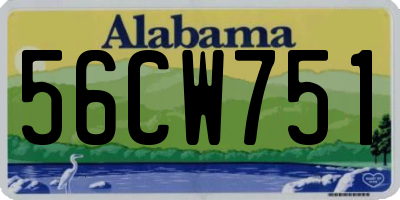 AL license plate 56CW751