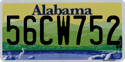 AL license plate 56CW752