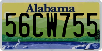 AL license plate 56CW755
