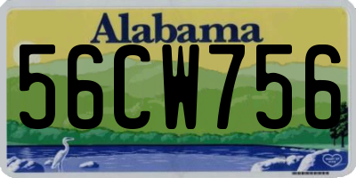 AL license plate 56CW756