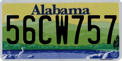 AL license plate 56CW757