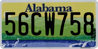 AL license plate 56CW758