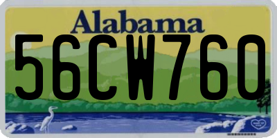 AL license plate 56CW760