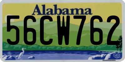AL license plate 56CW762